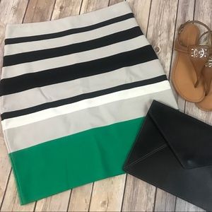 Express Bold Stripe Mini Skirt